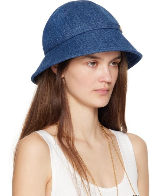 Chloé ブルー 'The Iconic デニム バケットハット Blue