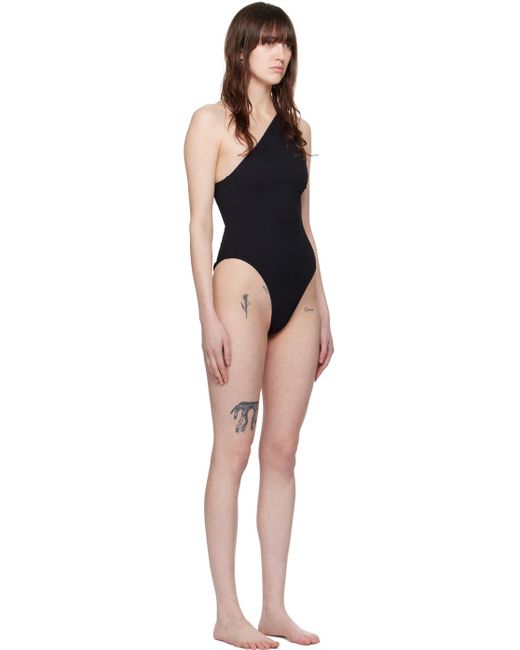 Filippa K Black Asymmetric Swimsuit