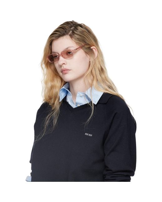 Miu Miu Pink Miu Regard Sunglasses