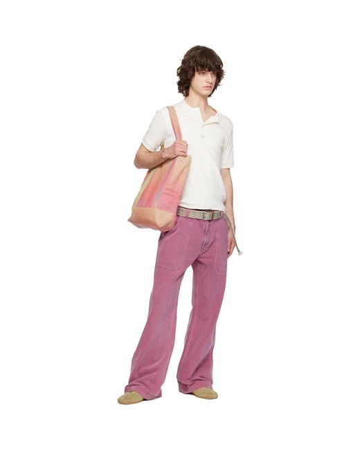 Sanderlak Pink Ssense Exclusive Maharam Edition Jacquard Tote for men
