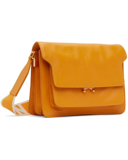 Marni Yellow Orange Trunk Soft Medium Bag