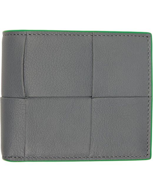 Bottega Veneta Gray Bi-fold Wallet for men