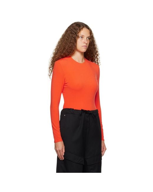 Paris Georgia Orange Backless Bodysuit