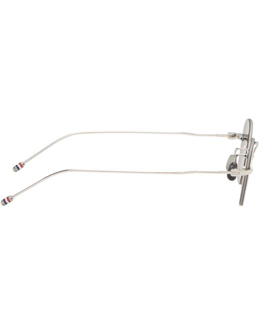 Thom Browne Gray Rectangular Rimless Sunglasses for men