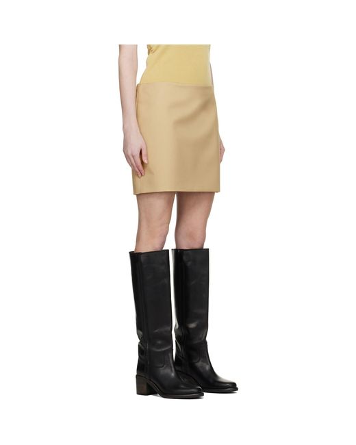 Sportmax Natural Beige Edda Miniskirt