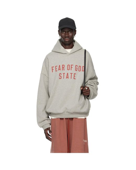 Fear Of God Multicolor Printed Logo Hoodie for men