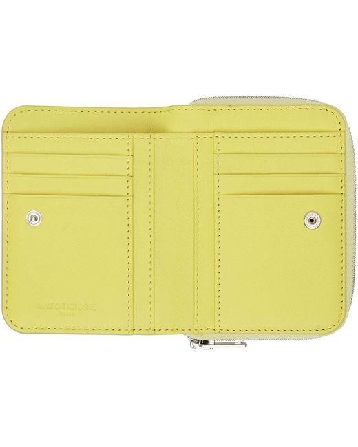Maison Kitsuné Yellow Cloud Zipped Wallet for men