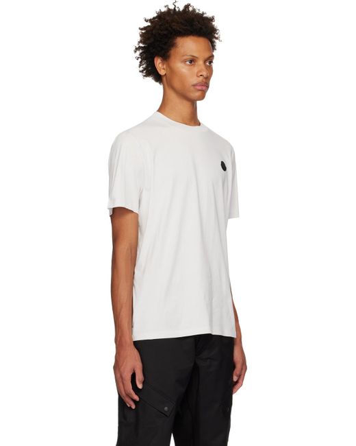 Moncler Black Off-white Garment-washed T-shirt for men
