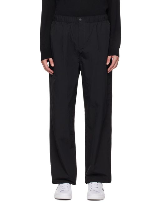 Fred Perry Black Drawstring Track Pants for men
