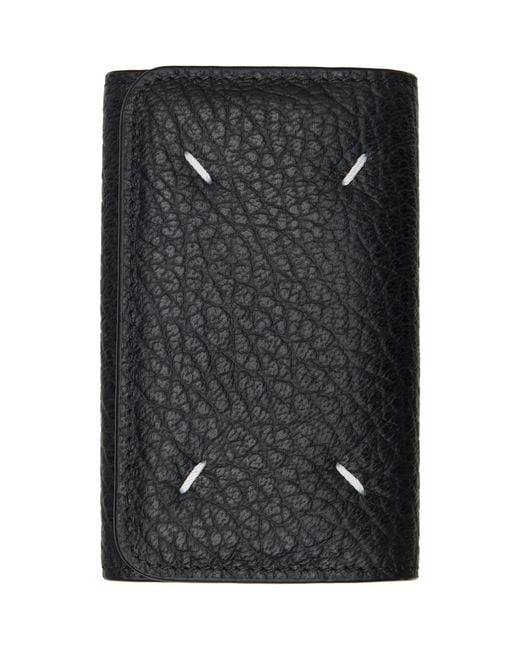Maison Margiela Black Four Stitches Key Case for men