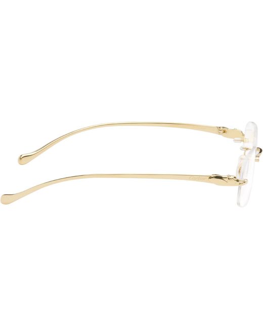 Cartier Metallic Rimless Panther Glasses for men
