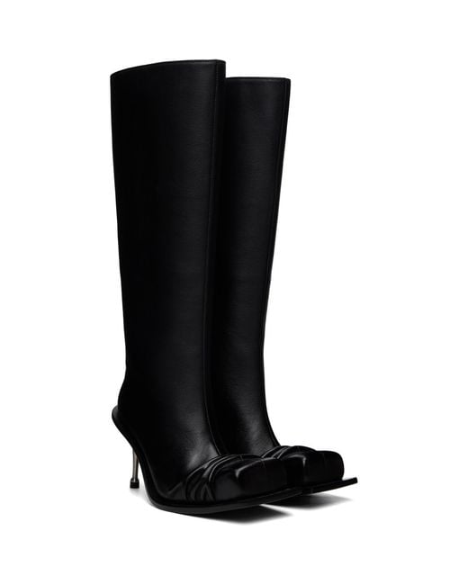 FIDAN NOVRUZOVA Black Stiletto Heel Classic Square Toe Boots