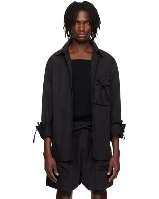 メンズ Simone Rocha ブラック Bow Detail Workwear シャツ Black