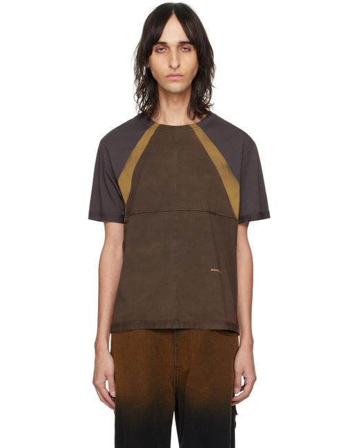 T-shirt brun à panneaux Eckhaus Latta pour homme en coloris Black