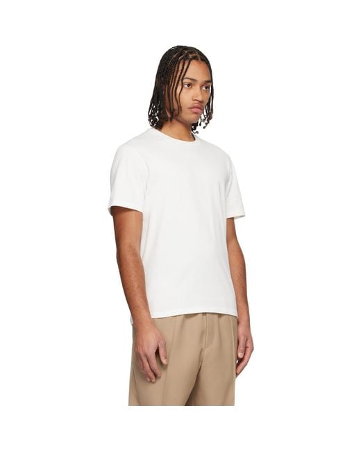 Jil Sander White Logo Patch T-Shirt for men