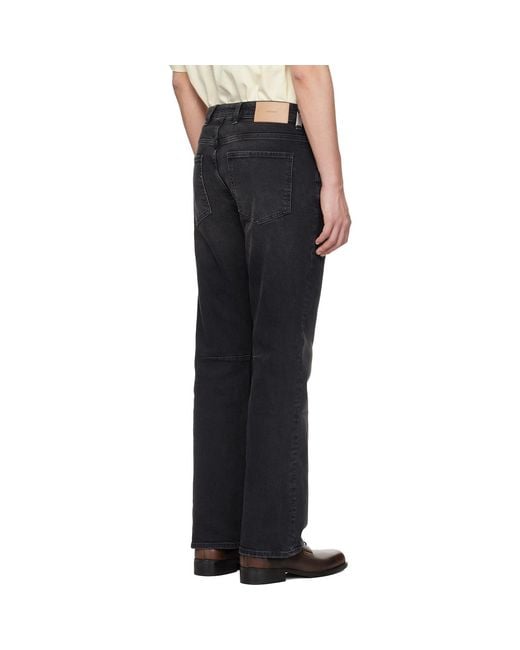 Represent Black Kick Flare Jeans for men