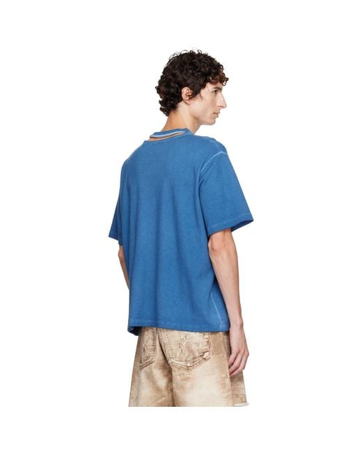 CAMPERLAB Blue Logo Boxy T-Shirt for men