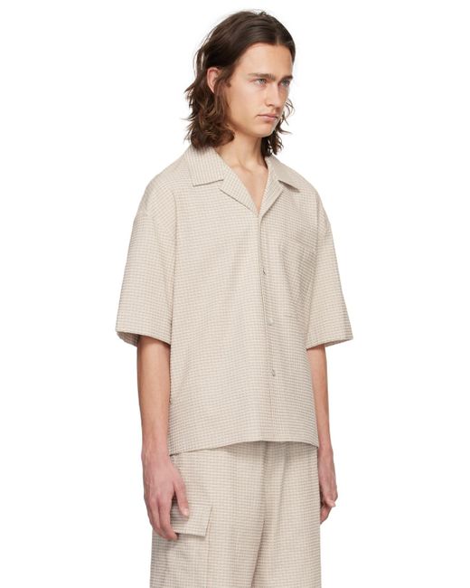 LE17SEPTEMBRE Natural Striped Shirt for men