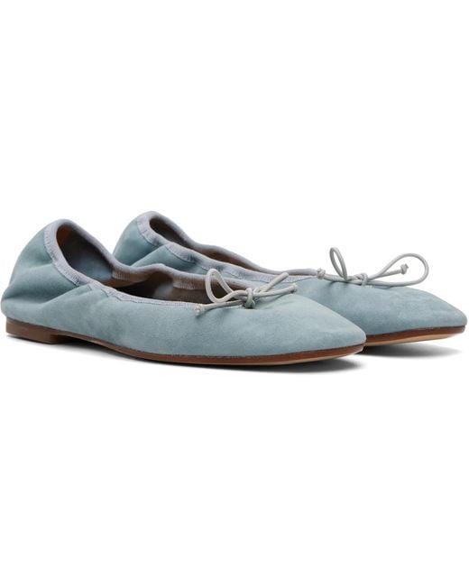 Aeyde Blue Tibi Suede Ballerina Flats