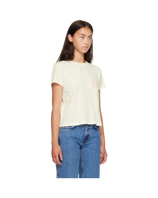 Anine Bing White Off- Shelley Surfer T-Shirt