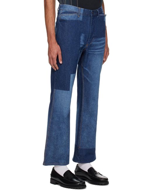 Needles Blue Boot-cut Jeans for men