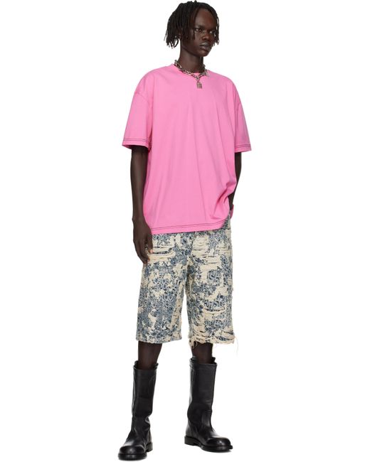 メンズ Acne ブルー ルーズフィット デニムショートパンツ Black