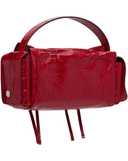 Acne Red Multipocket Bag