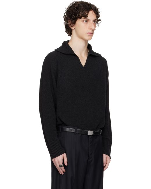 Our Legacy Work Shop Emporio Armani Vista Popover Polo in Black  