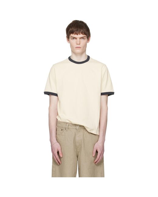 Jeanerica Natural Off- Ringer T-Shirt for men