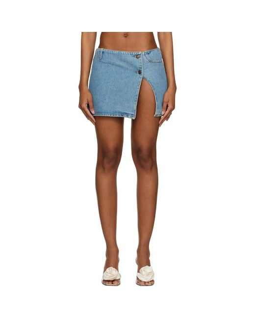 Magda Butrym Blue Ultra Denim Miniskirt
