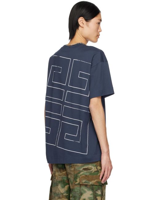 Givenchy Blue Navy 4g T-shirt for men