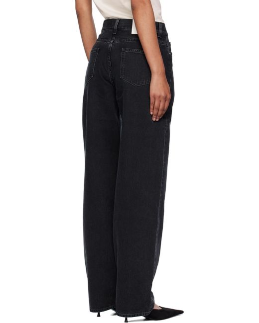 Loulou de Saison Black Samur Lds Straight Leg Jeans
