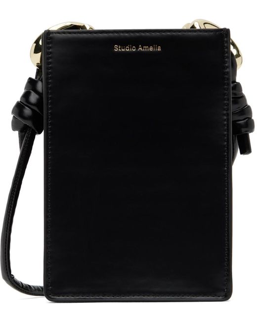 STUDIO AMELIA Black Taralli Crossbody Shoulder Bag
