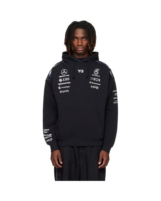 Y-3 Blue Mercedes-Amg F1 Edition Team Hoodie for men