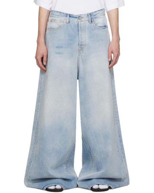 Vetements Blue Big Shape Jeans for men