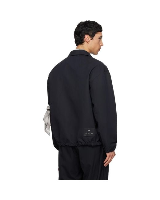 Song For The Mute Blue Slim Coach Jacket for men