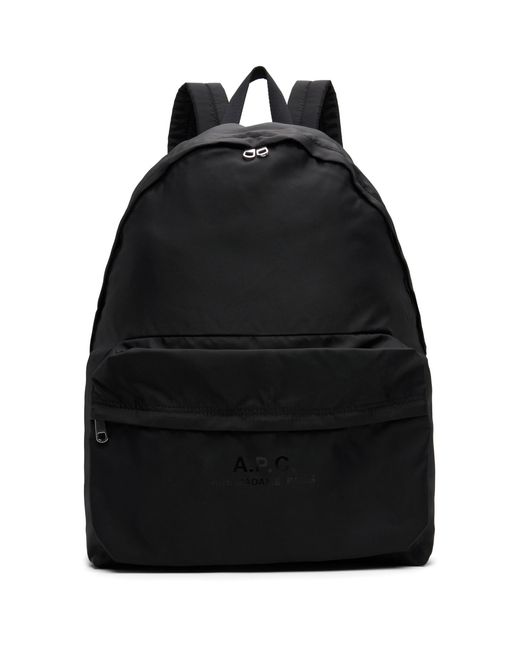 A.P.C. Black Backstage Backpack for men