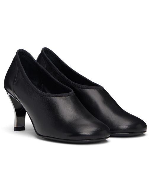 Nicole Saldanã Black Harper Leather Heels