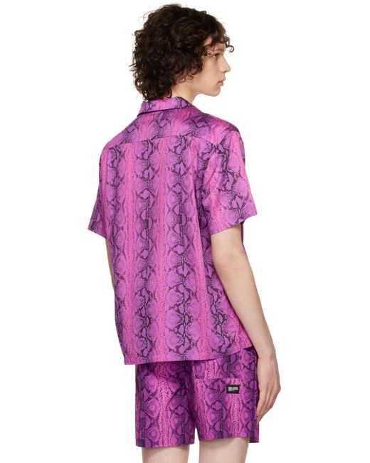 DOUBLE RAINBOUU Purple Printed Shirt for men