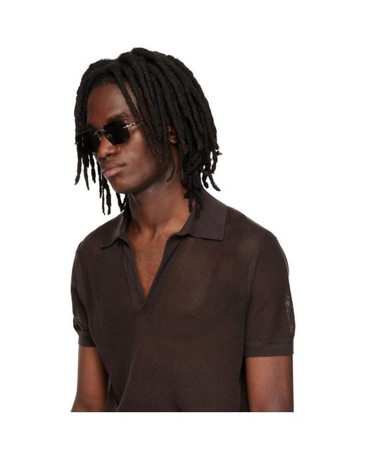 Gucci Green Frameless Rectangular Sunglasses for men