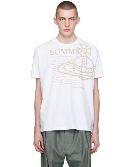 メンズ Vivienne Westwood ホワイト Summer Classic Tシャツ White