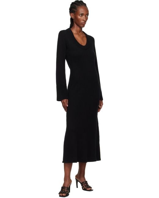 Loulou de Saison Black Ari Long Knit Maxi Dress