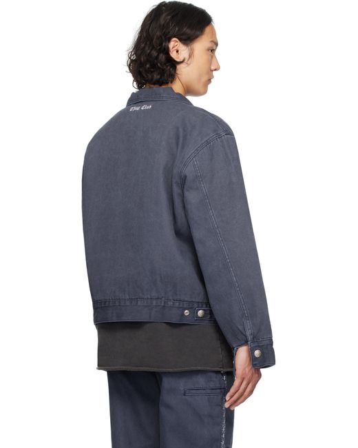 THUG CLUB Blue Dickies Edition Tc Eisenhower Denim Jacket for men
