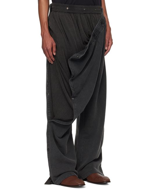 Y. Project Black Snap Insert Sweatpants for men