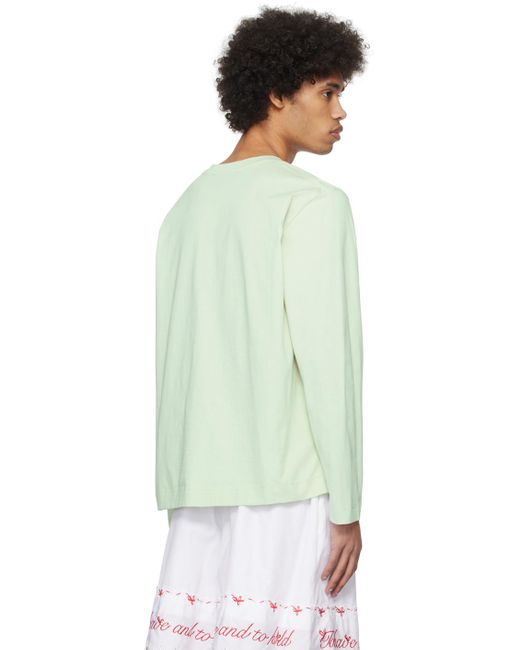 T-shirt à manches longues vert à image à logo Simone Rocha pour homme en coloris Multicolor
