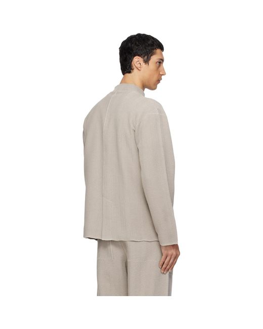 Homme Plissé Issey Miyake Multicolor Inlaid Knit Jacket for men