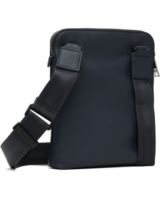 Sac Bleu Marine En Cuir Synthétique Grainé Boss pour homme en coloris Black