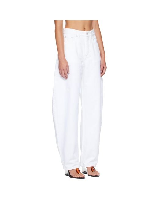 Alaïa White Round Jeans