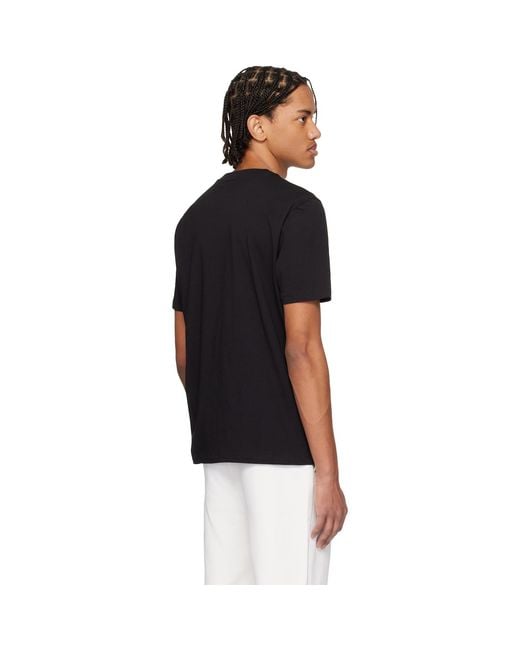 HUGO Black Logo-Print Cotton Jersey T-Shirt for men