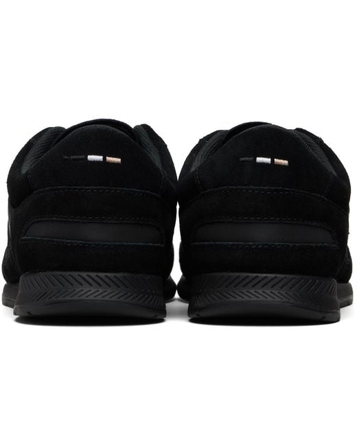 Boss Black Satin Low Sneakers for men